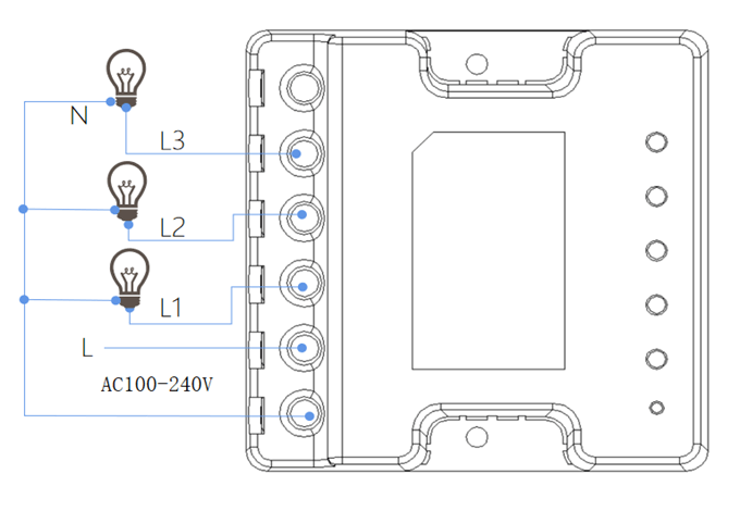 Three-channel wireless receiving controller